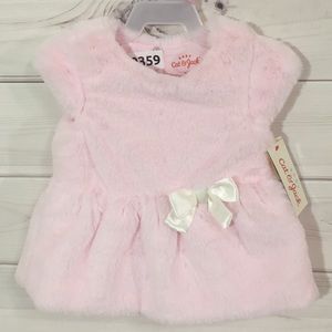 3-6M Baby Pink Plush Fluffy Dress Cat & Jack
